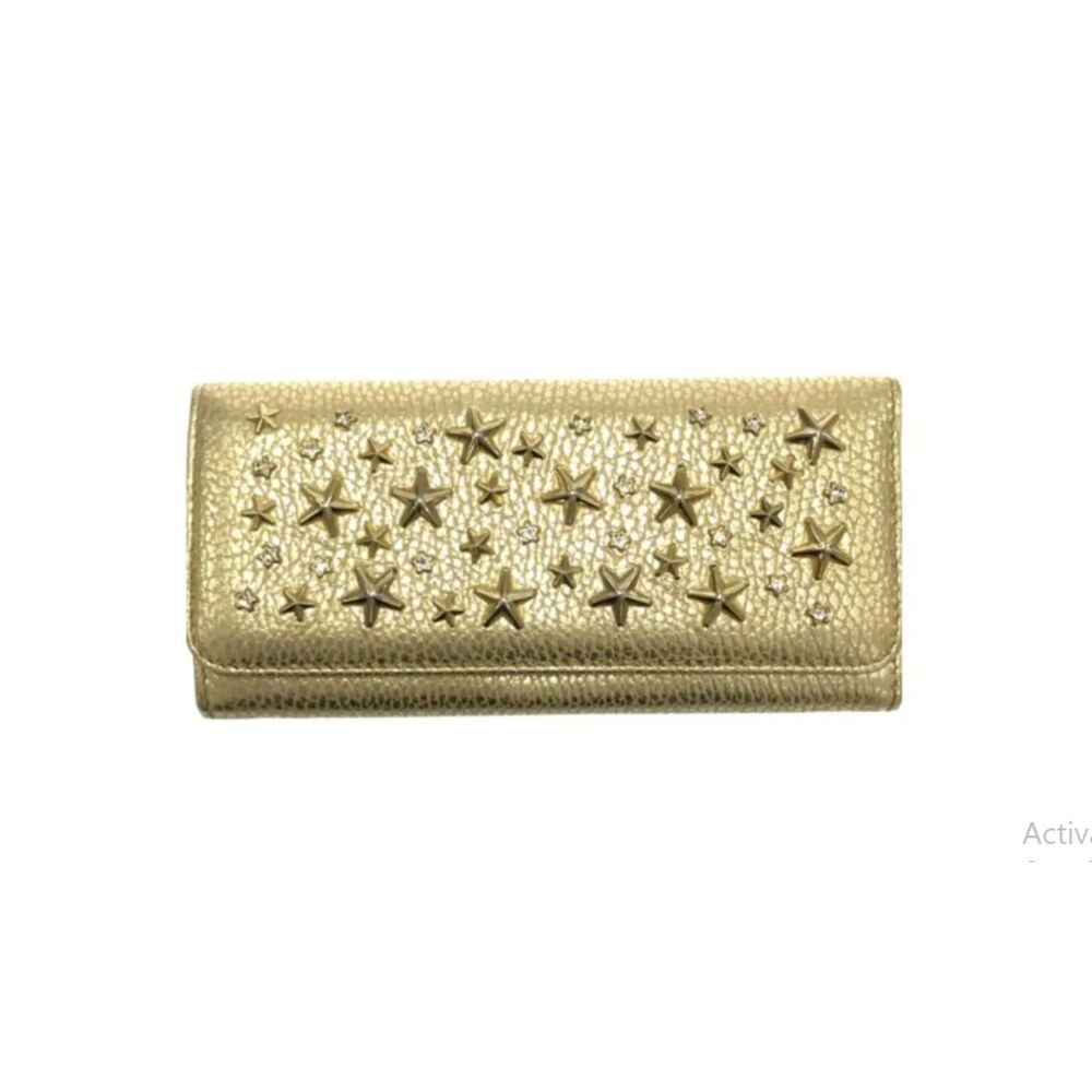 Jimmy Choo Star Studded Gold Leather